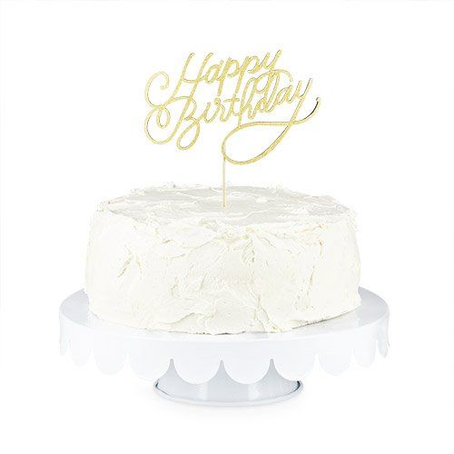 Gold Happy Birthday Paper Cake Topper By Cakewalk White Horse Wine
